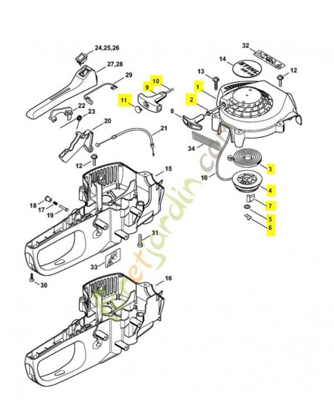 Carter ventilateur av lanceur Pièce de détachée Sithl Vicking