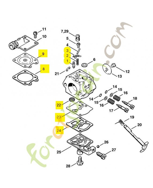 Jeu Pi Ces Carburateur Pi Ce D Tach E Stihl Vicking
