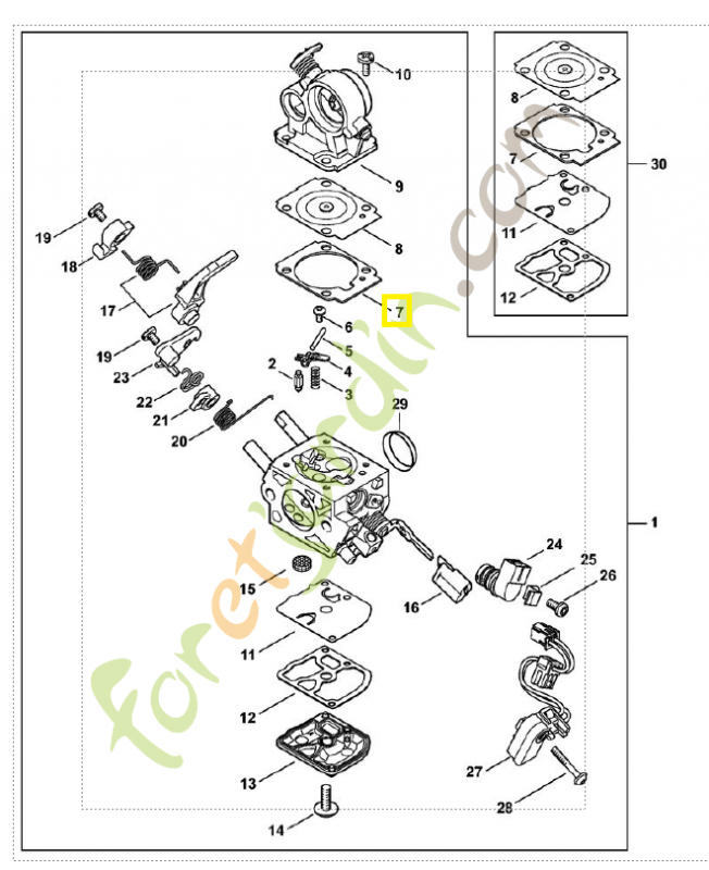 Joint de réglage- Pièce détachée Stihl / Vicking