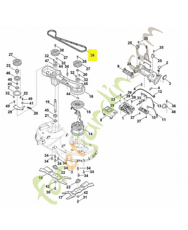 Courroie crantée - Pièce détachée Stihl / Vicking