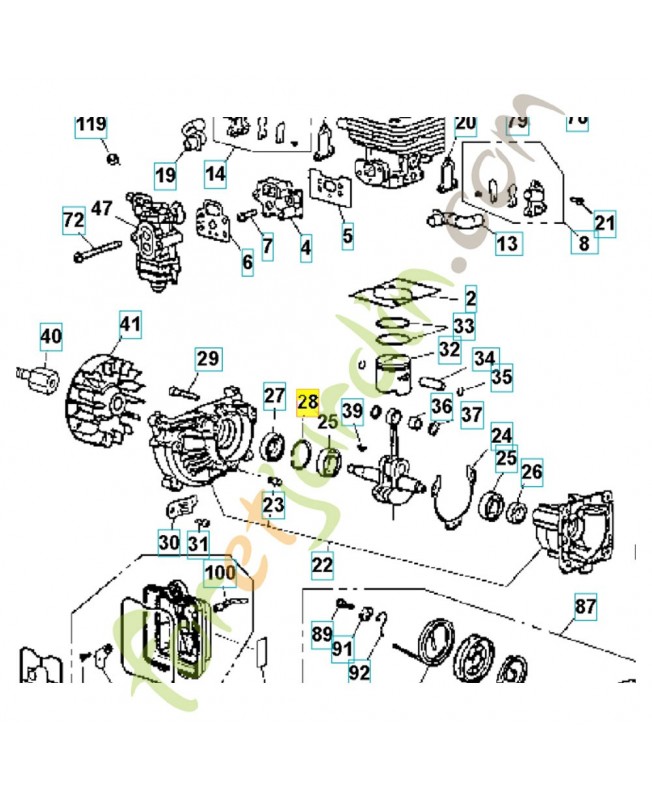 Anneau Pièce de détachée Husqvarna