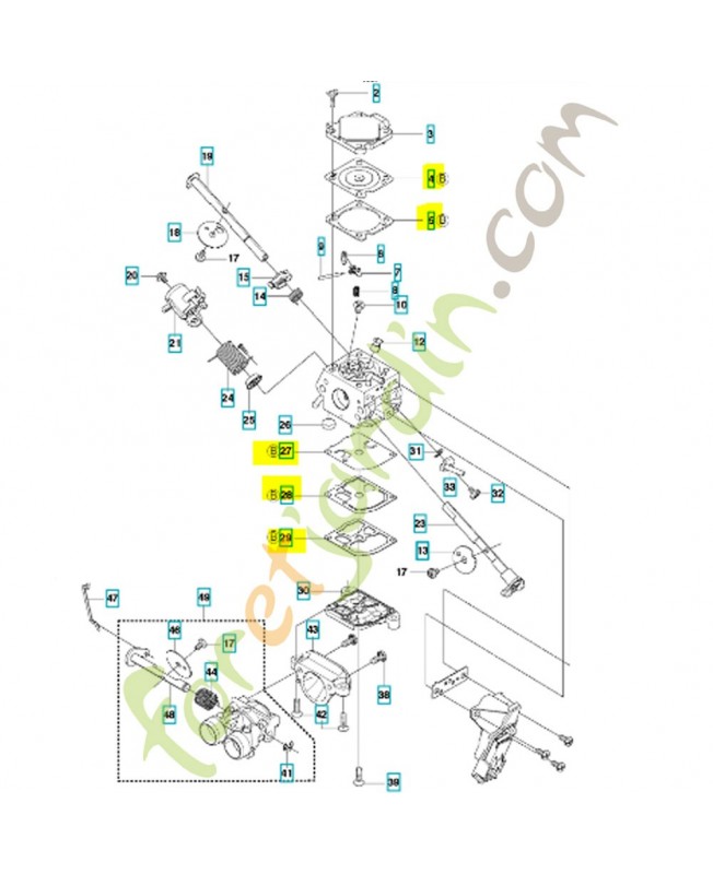 Kit membrane Pièce de détachée Husqvarna